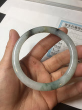 Load image into Gallery viewer, Sold! please don't order. THanks. 57mm certified type A 100% Natural green/brown/purple slim round cut jadeite jade bangle GL38-6-9010
