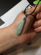 Load image into Gallery viewer, 100% natural type A light purple sunny green blessed melon(福瓜) Jadeite Jade pendant AC83