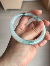 Load image into Gallery viewer, Sold! please don't order. THanks. 57mm certified type A 100% Natural green/brown/purple slim round cut jadeite jade bangle GL38-6-9010
