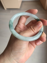 Load image into Gallery viewer, Sold! please don't order. THanks. 57mm certified type A 100% Natural green/brown/purple slim round cut jadeite jade bangle GL38-6-9010