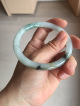 Load image into Gallery viewer, Sold! please don't order. THanks. 57mm certified type A 100% Natural green/brown/purple slim round cut jadeite jade bangle GL38-6-9010