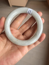 Load image into Gallery viewer, 58mm Certified Type A 100% Natural white chubby round cut Jadeite Jade bangle AX124-4586