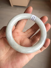 Load image into Gallery viewer, 58mm Certified Type A 100% Natural white chubby round cut Jadeite Jade bangle AX124-4586