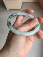 Load image into Gallery viewer, Sold! please don't order. THanks. 57mm certified type A 100% Natural green/brown/purple slim round cut jadeite jade bangle GL38-6-9010