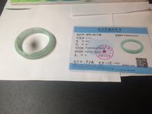 Load image into Gallery viewer, 50.5mm Certified Type A 100% Natural sunny apple green/red oval Jadeite Jade bangle BG61-0174