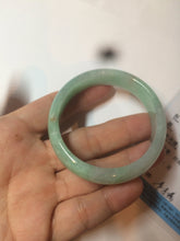 Load image into Gallery viewer, 50.5mm Certified Type A 100% Natural sunny apple green/red oval Jadeite Jade bangle BG61-0174