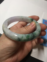 Load image into Gallery viewer, 57mm certified 100% natural type A sunny green/purple jadeite jade bangle BN83-8723