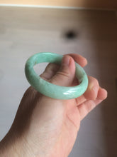 Load image into Gallery viewer, 50.5mm Certified Type A 100% Natural sunny apple green/red Jadeite Jade oval bangle AJ67-0170