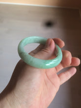 Load image into Gallery viewer, 50.5mm Certified Type A 100% Natural sunny apple green/red Jadeite Jade oval bangle AJ67-0170