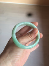 Load image into Gallery viewer, 50.5mm Certified Type A 100% Natural sunny apple green/red Jadeite Jade oval bangle AJ67-0170