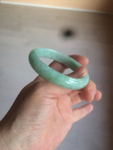 Load image into Gallery viewer, 50.5mm Certified Type A 100% Natural sunny apple green/red Jadeite Jade oval bangle AJ67-0170