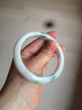 Load image into Gallery viewer, 59mm Certified 100% natural Type A sunny green/white jadeite jade bangle AX97-4353
