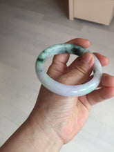 Load image into Gallery viewer, 57mm certified 100% natural type A sunny green/purple jadeite jade bangle BN83-8723