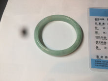 Load image into Gallery viewer, 49mm Certified Type A 100% Natural sunny apple green/red oval Jadeite Jade bangle BG62-0165