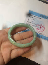 Load image into Gallery viewer, 49mm Certified Type A 100% Natural sunny apple green/red oval Jadeite Jade bangle BG62-0165