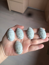 Load image into Gallery viewer, 39mm 100% natural light green/white Guanyin jadeite jade pendant/hand held BF91