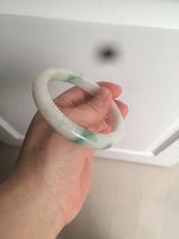 Load image into Gallery viewer, 59mm Certified 100% natural Type A sunny green/white jadeite jade bangle AX97-4353