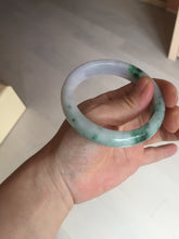 Load image into Gallery viewer, 57mm certified 100% natural type A sunny green/purple jadeite jade bangle BN83-8723