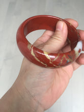 Load image into Gallery viewer, 58mm 100% natural red jasper stone(红碧玉,鸡血石) bangle SY100