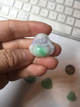 Load image into Gallery viewer, Certified 100% Natural type A sunny green happy Buddha jadeite Jade pendant PB67-5102