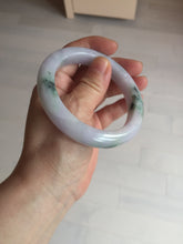 Load image into Gallery viewer, 58mm certified 100% natural type A light green/purple/yellow(FU LU SHOU)  jadeite jade bangle BN84-8722
