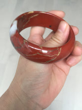 Load image into Gallery viewer, 58mm 100% natural red jasper stone(红碧玉,鸡血石) bangle SY100