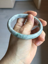 Load image into Gallery viewer, 59mm certified 100% natural Type A green purple gray jadeite bangle PD160-6310