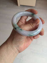 Load image into Gallery viewer, 58mm certified 100% natural type A light green/purple/yellow(FU LU SHOU)  jadeite jade bangle BN84-8722