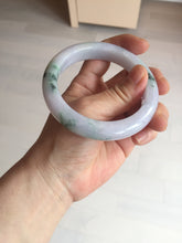 Load image into Gallery viewer, 58mm certified 100% natural type A light green/purple/yellow(FU LU SHOU)  jadeite jade bangle BN84-8722