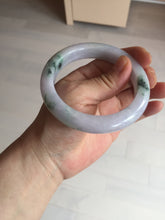 Load image into Gallery viewer, 58mm certified 100% natural type A light green/purple/yellow(FU LU SHOU)  jadeite jade bangle BN84-8722