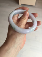 Load image into Gallery viewer, 58mm certified 100% natural type A light green/purple/yellow(FU LU SHOU)  jadeite jade bangle BN84-8722