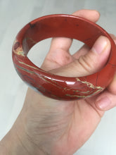Load image into Gallery viewer, 58mm 100% natural red jasper stone(红碧玉,鸡血石) bangle SY100