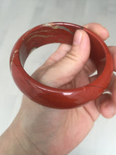 Load image into Gallery viewer, 58mm 100% natural red jasper stone(红碧玉,鸡血石) bangle SY100