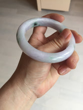 Load image into Gallery viewer, 58mm certified 100% natural type A light green/purple/yellow(FU LU SHOU)  jadeite jade bangle BN84-8722