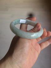 Load image into Gallery viewer, 57.5mm certified 100% natural type A light green/white jadeite jade bangle Q122-0037