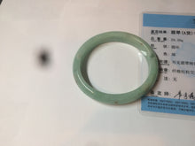 Load image into Gallery viewer, 49mm Certified Type A 100% Natural sunny apple green/red oval Jadeite Jade bangle BG62-0165