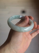 Load image into Gallery viewer, 57.5mm certified 100% natural type A light green/white jadeite jade bangle Q122-0037