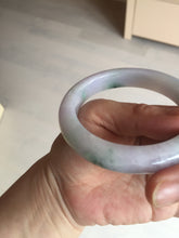Load image into Gallery viewer, 58mm certified 100% natural type A light green/purple/yellow(FU LU SHOU)  jadeite jade bangle BN84-8722