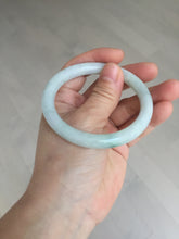 Load image into Gallery viewer, 55mm Certified Type A 100% Natural light green yellow round cut Jadeite Jade bangle Q134-2846