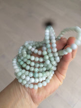 Load image into Gallery viewer, 6-6.4mm 100% natural type A green/white jadeite jade beads bracelet group BF94