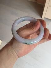 Load image into Gallery viewer, 58mm certified 100% natural type A light green/purple/yellow(FU LU SHOU)  jadeite jade bangle BN84-8722