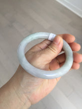 Load image into Gallery viewer, 58.4mm Certified Type A 100% Natural light green chubby round cut Jadeite Jade bangle BM36-0023