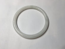 Load image into Gallery viewer, 55.6mm 100% natural Type A icy watery light green white slim round cut jadeite jade bangle AD113-8104