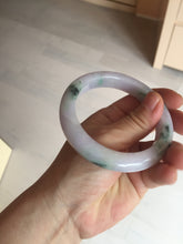 Load image into Gallery viewer, 58mm certified 100% natural type A light green/purple/yellow(FU LU SHOU)  jadeite jade bangle BN84-8722