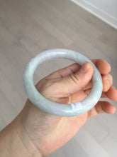 Load image into Gallery viewer, 58.4mm Certified Type A 100% Natural light green chubby round cut Jadeite Jade bangle BM36-0023
