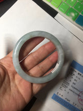 Load image into Gallery viewer, 56.4 mm certificated Type A 100% Natural light green Jadeite Jade bangle BK44-7848