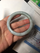 Load image into Gallery viewer, 56.4 mm certificated Type A 100% Natural light green Jadeite Jade bangle BK44-7848