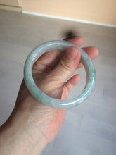 Load image into Gallery viewer, 57.5mm certified 100% natural type A light green/white jadeite jade bangle Q122-0037