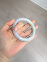 Load image into Gallery viewer, 58.4mm Certified Type A 100% Natural light green chubby round cut Jadeite Jade bangle BM36-0023