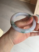 Load image into Gallery viewer, 58mm certified 100% natural type A light green/purple/yellow(FU LU SHOU)  jadeite jade bangle BN84-8722
